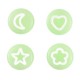 Acrylic beads Icon mix Light green